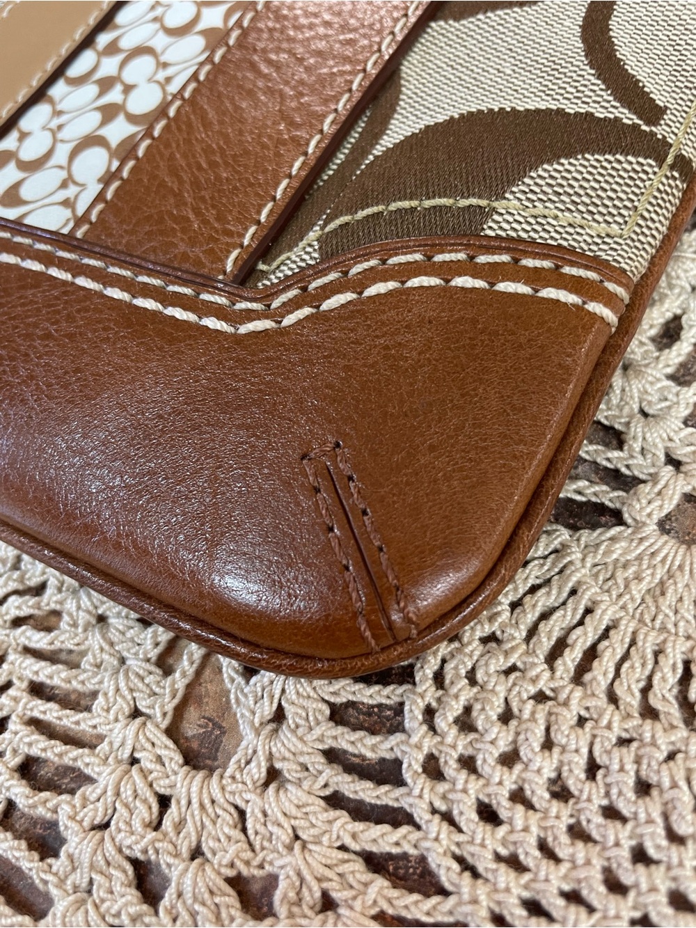 Coach Signature Stripe vertical patchwork crossbody bag (2006) - Picture 4 of 12